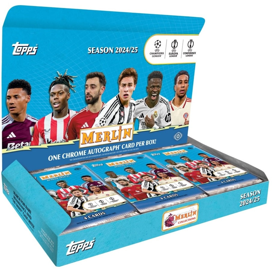 2024-25 Topps UEFA Club Competitions Merlin Chrome Soccer Hobby Box