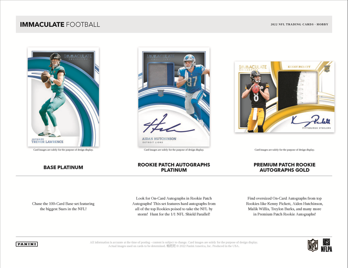 2022 Panini Immaculate Football Hobby 6 Box Case