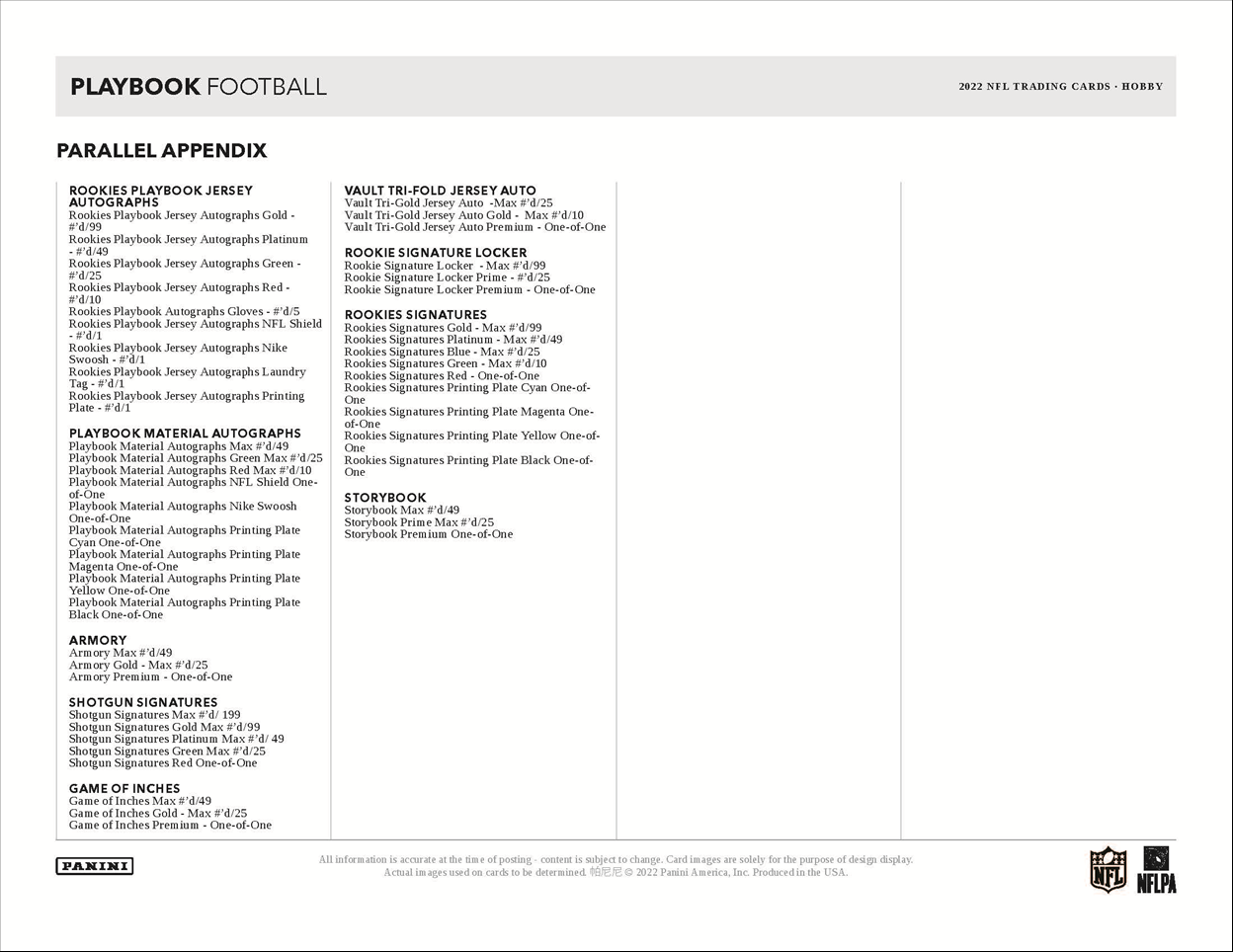 2022 Panini Playbook Football Hobby Box