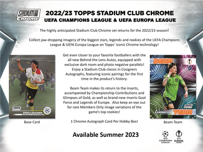 2022-23 Topps UEFA Club Competitions Stadium Club Chrome Soccer Hobby Box