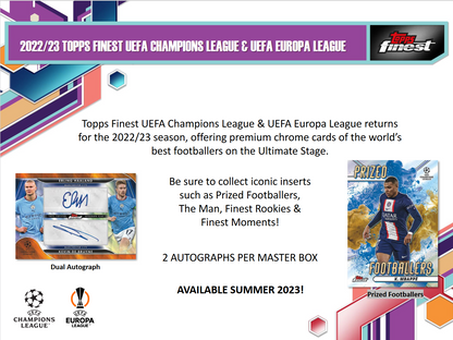 2022-23 Topps Finest UEFA Club Competitions Soccer Hobby Box