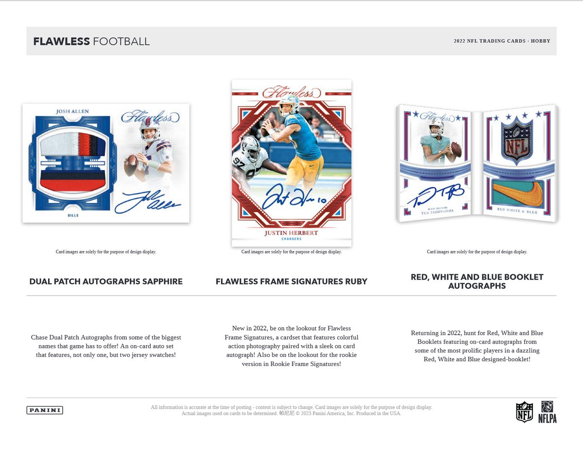2022 Panini Flawless Football Hobby 2 Box Case