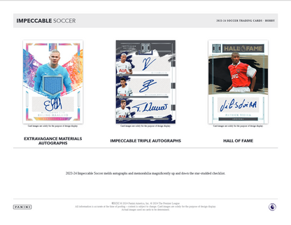 2023-24 Panini Impeccable Soccer Hobby 3 Box Case