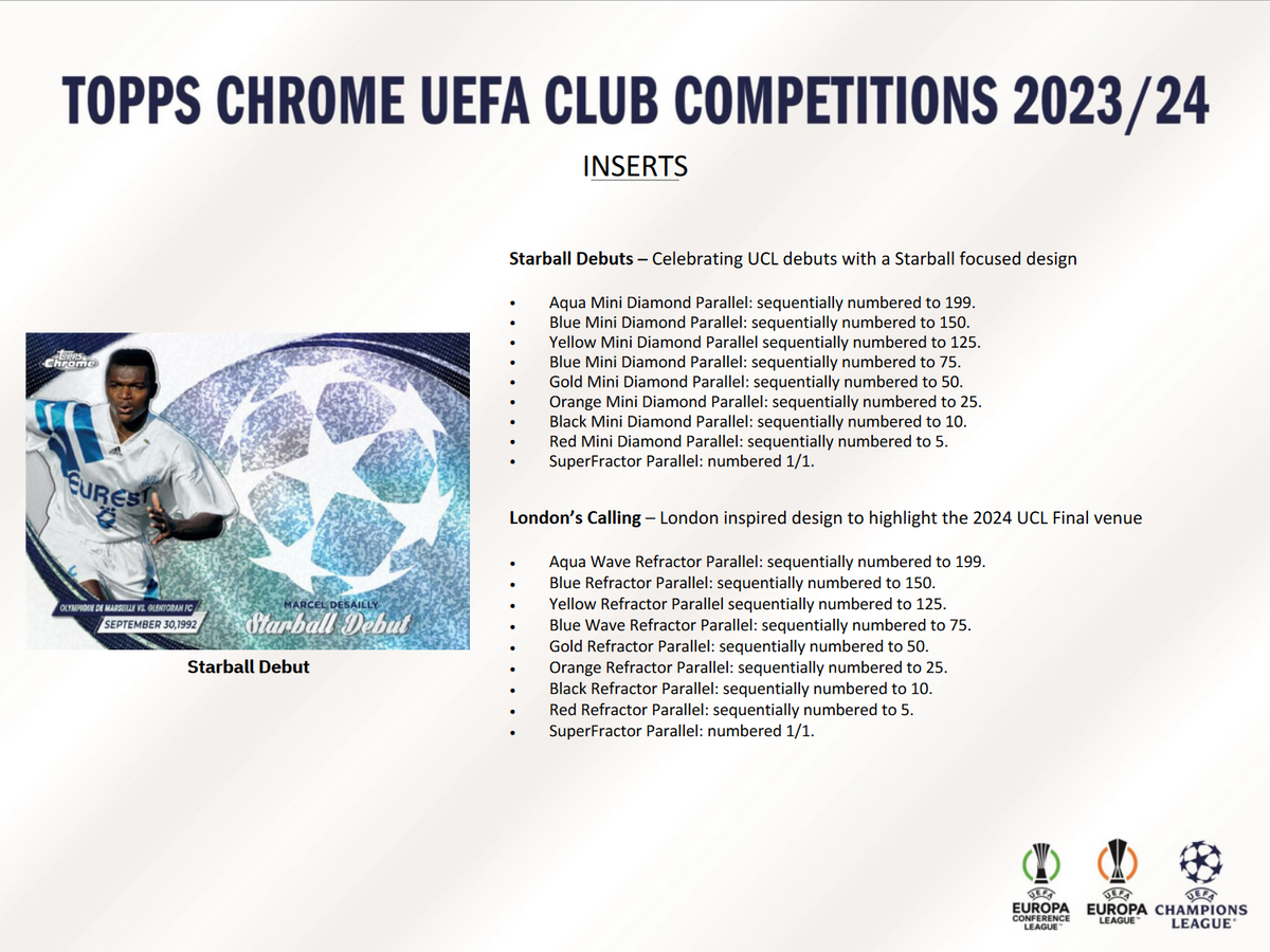 2023-24 Topps UEFA Club Competitions Chrome Soccer Jumbo 8 Box Case