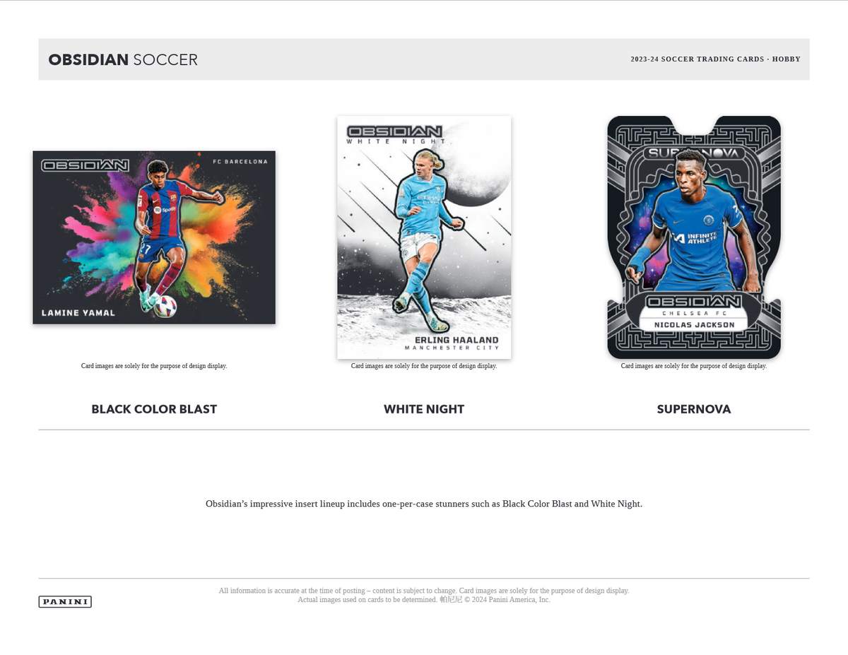 2023-24 Panini Obsidian Soccer Hobby 12 Box Case