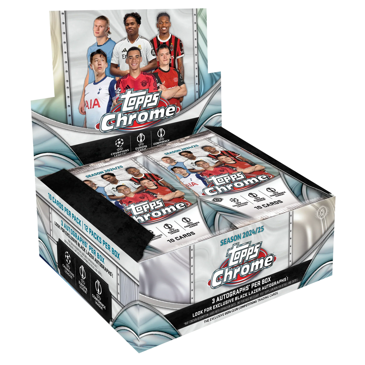 2024-25 Topps UEFA Club Competitions Chrome Soccer Jumbo Box