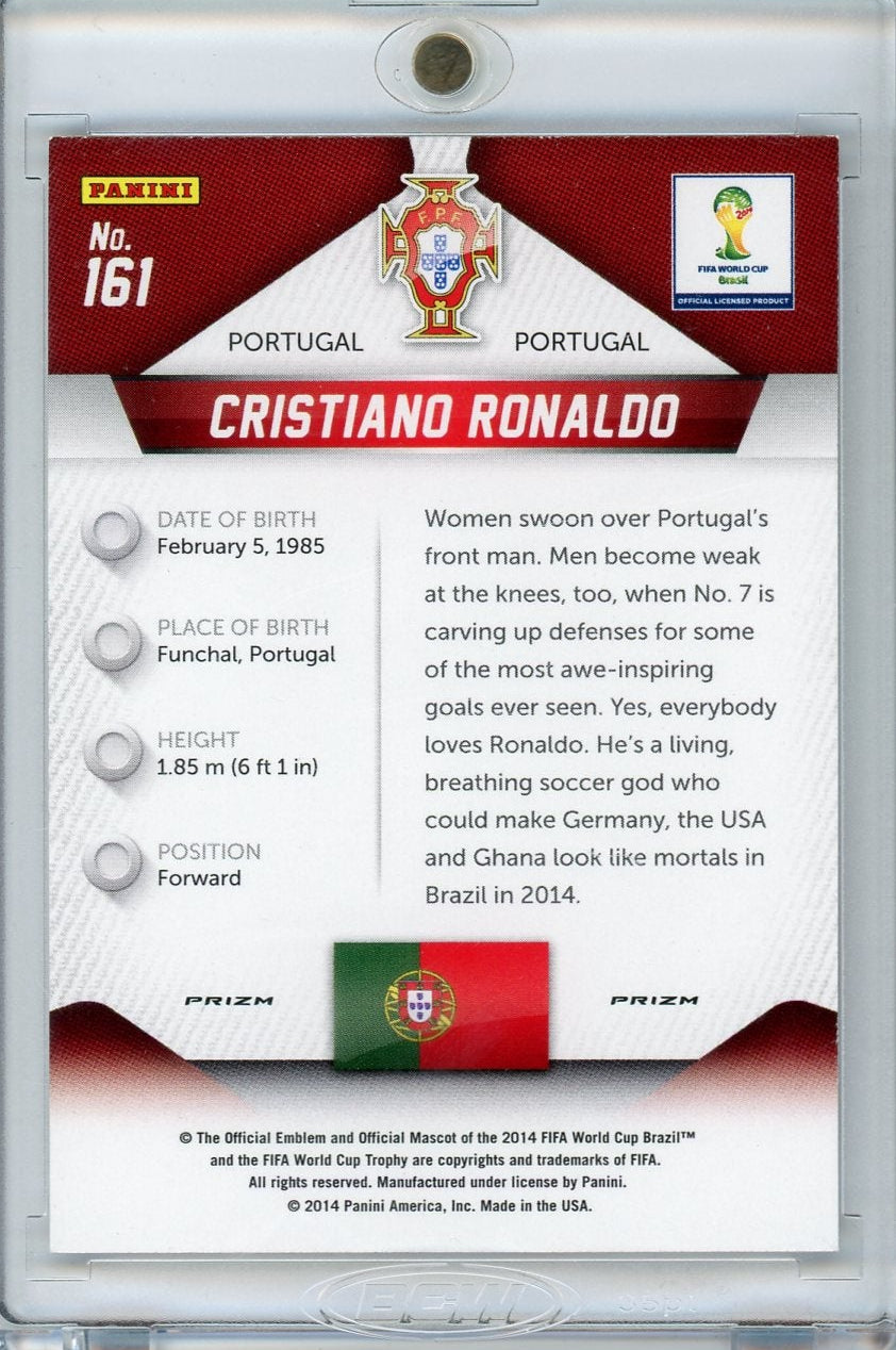 Cristiano Ronaldo 2014 Panini World Cup Yellow & Red Pulsar Prizm